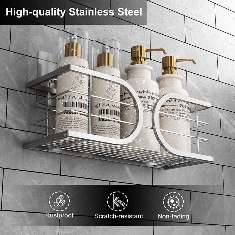 Messerly Wall Stainless Steel Shower Caddy