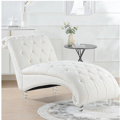 Chaise longue sans accoudoirs touffetée