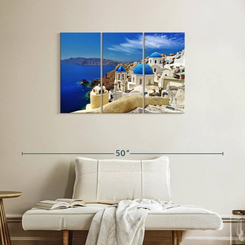 Kavia Santorini Cliffside Caldera, H 24 po x l 38 po