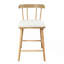 Tabouret de comptoir d'intérieur en bois rembourré, style Windsor, ensemble de 4