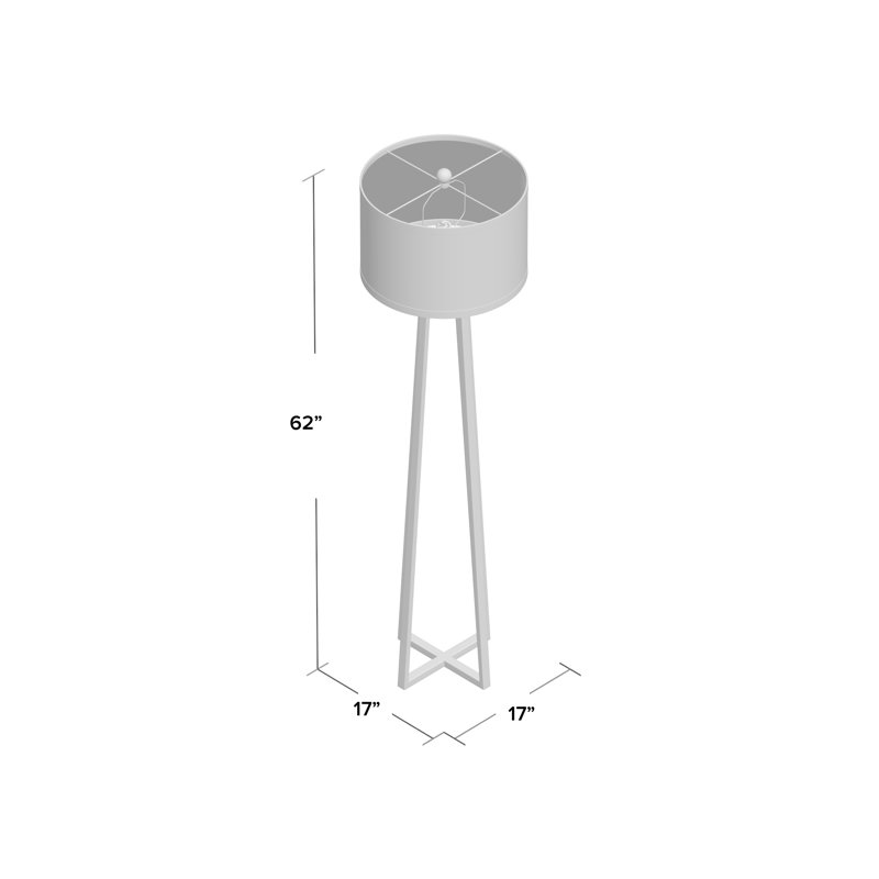 Caenada 62'' Black Traditional Floor Lamp