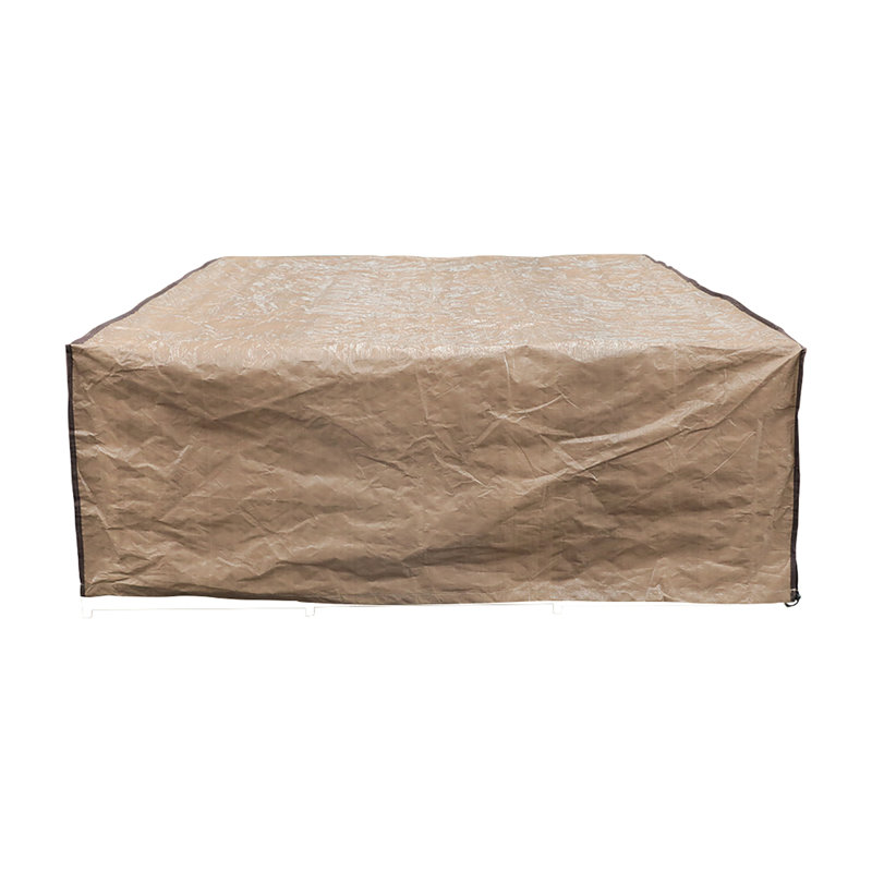 Rectangular Patio Furniture Cover For Sectional Sofa Sets, All-weather Protection, Neutral Beige, 89" L X 65" W X 24" H