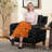 Full Grain Genuine Leather Armchair with removable back cushions Set Of 2-117402935