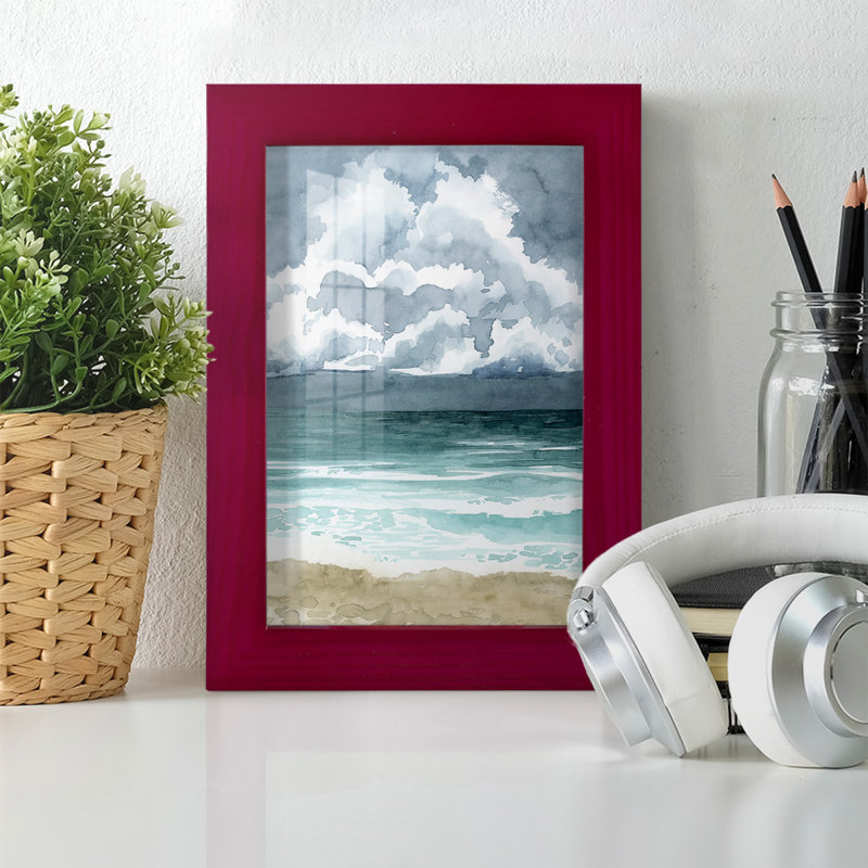 South Beach Storm II - reproduction de cadre photo unique, Rouge, H 6 po x l 4 po x P 1 po