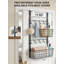 Organisateur à 9 niveaux au-dessus de la porte, support de rangement en panier réglable en métal pour épices, canettes et articles de toilette, installation sans outil pour la cuisine