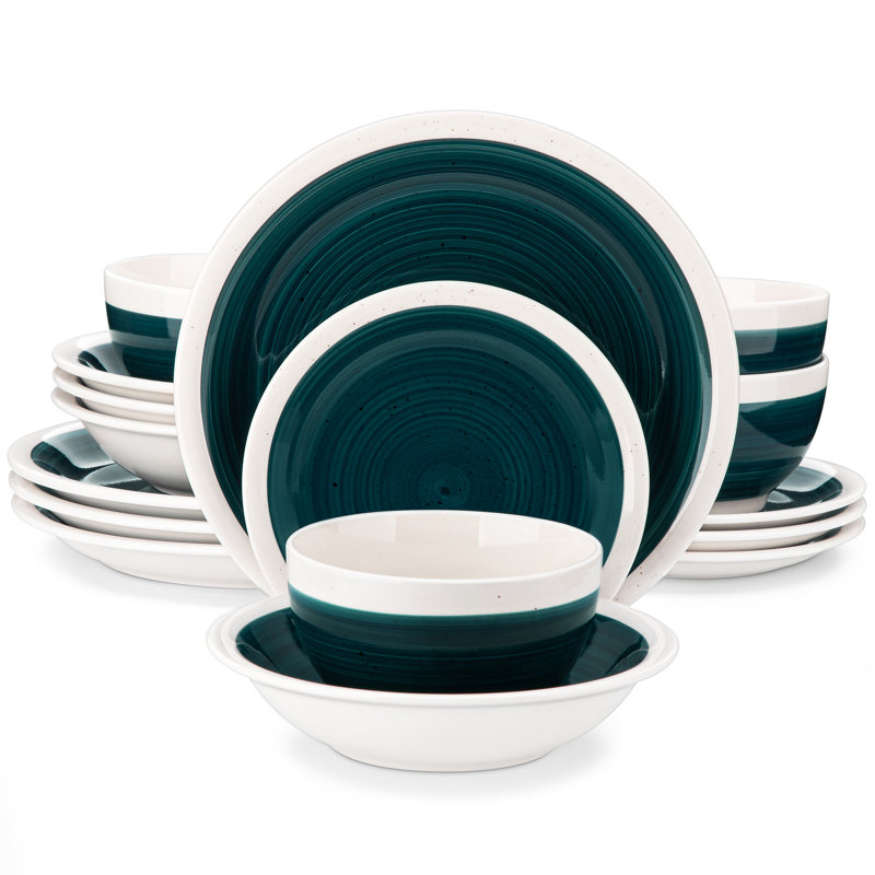 Vancasso ORI Dinnerware - Set of 16, Green
