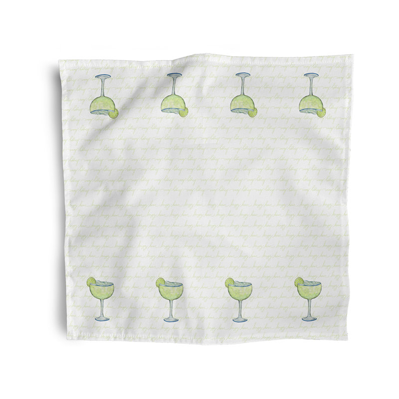 Tressie Polyester Square Napkin, Green
