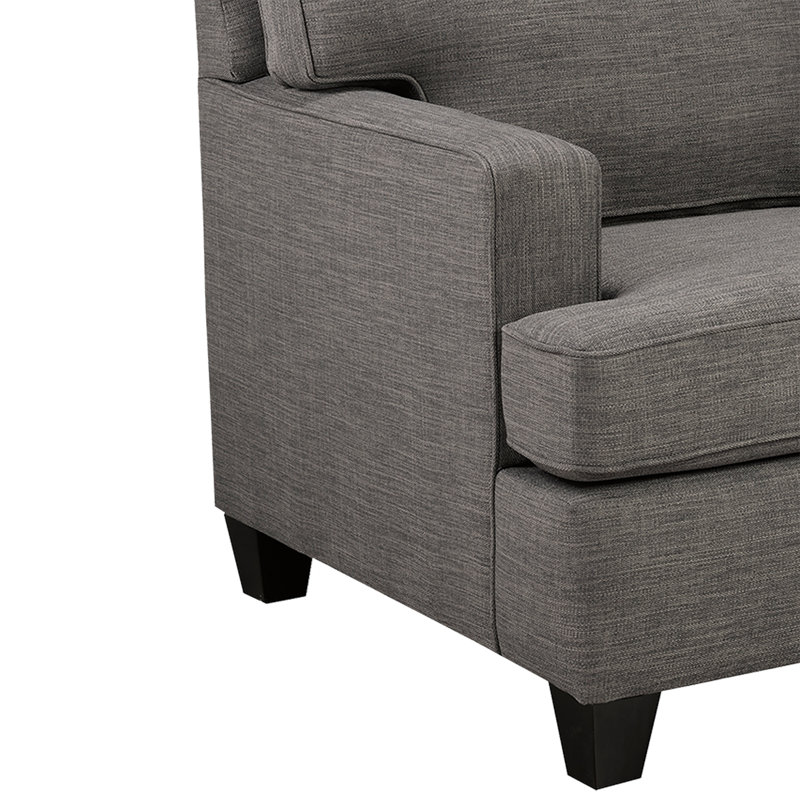 Canapé en tissu Baxter, gris, Gris, 2, H 37 po x l 56 po x P 35 po