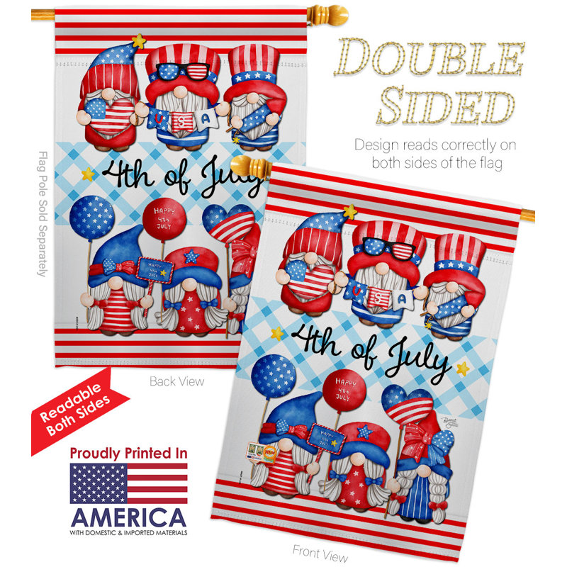 Double Sided 40'' H x 28'' W Polyester House Flag