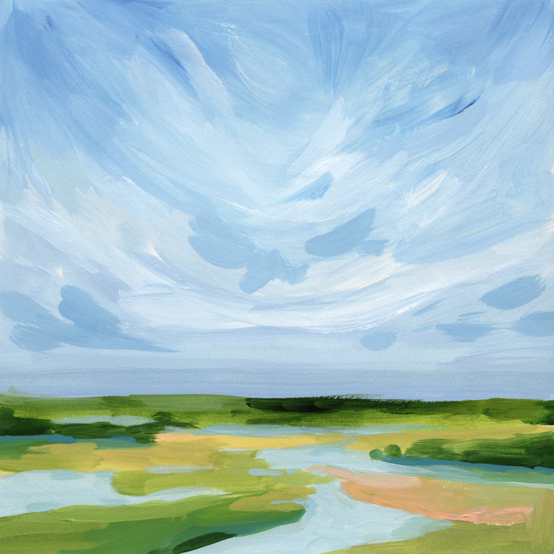 «Konoir Marshy Coast I» sur toile par Victoria Barnes, H 12 po x l 12 po