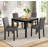 5-Piece Wooden Dining Table Set With 4 Chairs For Dining Room