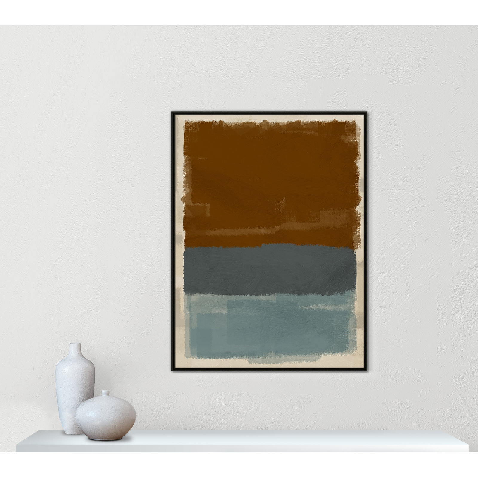 Turbulent Honesty Print by Marcus Prime, 37.5'' W x 49.5'' H, Espresso Floater