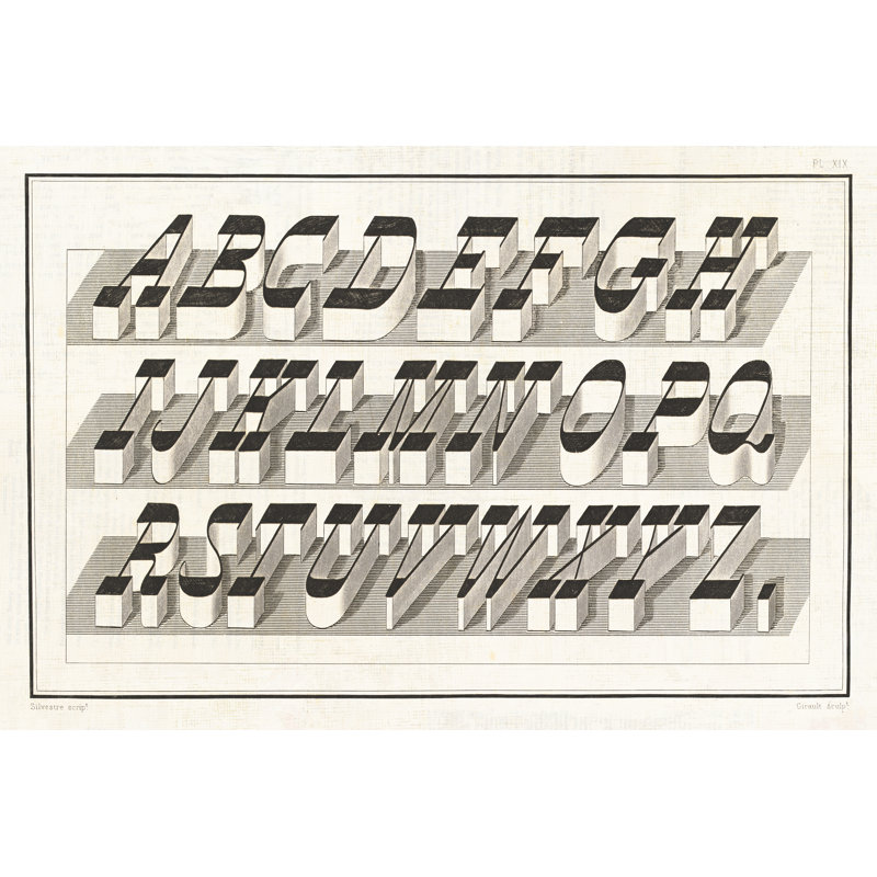 Bold Alphabet by Wild Apple Portfolio - Wrapped Canvas Print, 20cm H x 30cm W