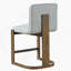 Ensemble de 2 tabourets de bar modernes en bois massif à hauteur de comptoir de 24 po, chaise d'îlot de cuisine revêtue de lin avec pieds en bois au fini noyer pour café-bar Home, gris clair