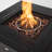 Square Steel Fire Pit with Wicker Base