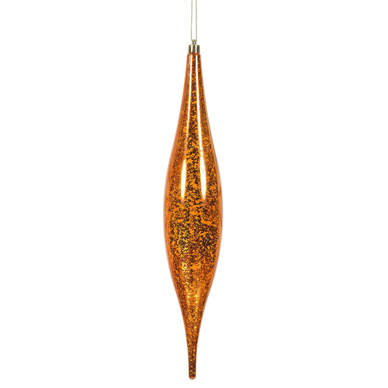 Ornement de Noël 13 "Mercury Rain Drop, Orange brûlé