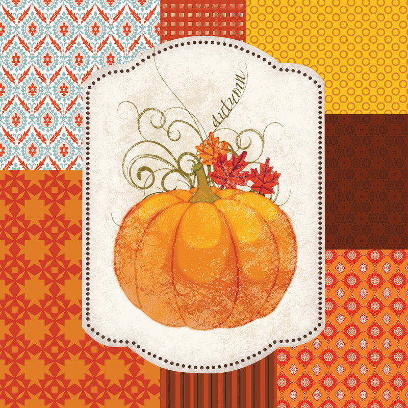 Autumn Pumpkin - Wrapped Canvas Print, 30cm H x 30cm W x 3.8cm D