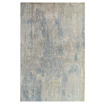 Handmade Silk and Wool Area Rug
