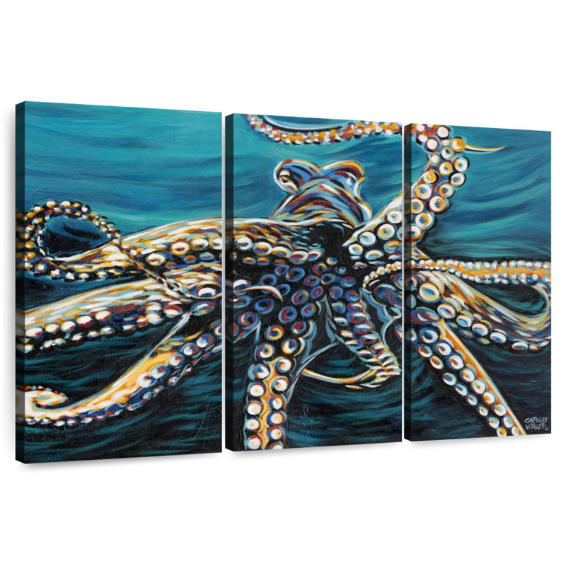 Brampt Wild Octopus II, 42" H x 65" W