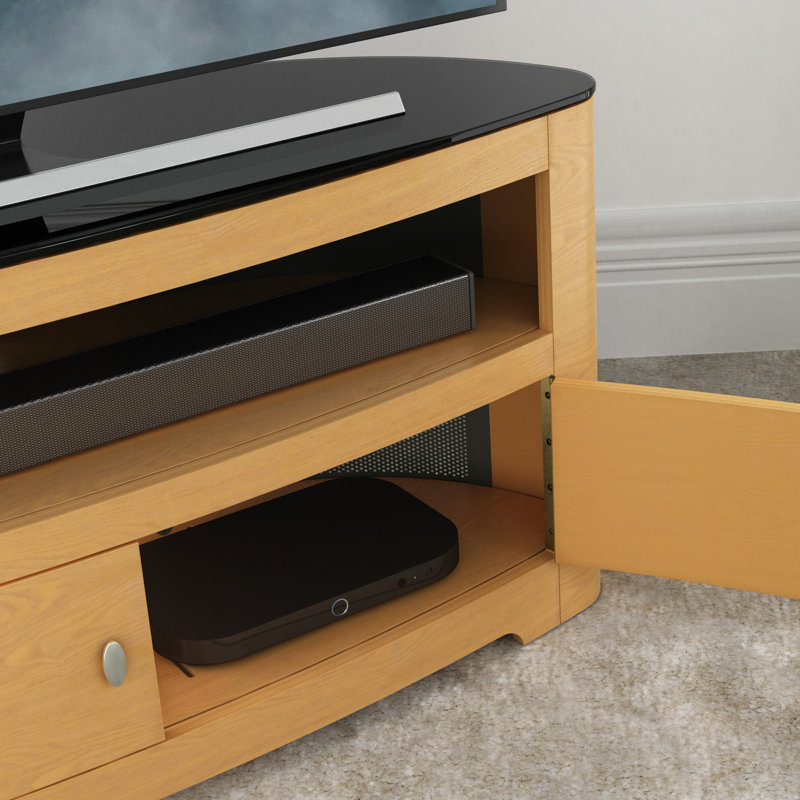 Krysha TV Stand for TVs up to 65", Light Brown