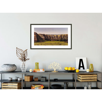 Paysage rocheux près de Flagey par Gustave Courbet, impression giclée encadrée