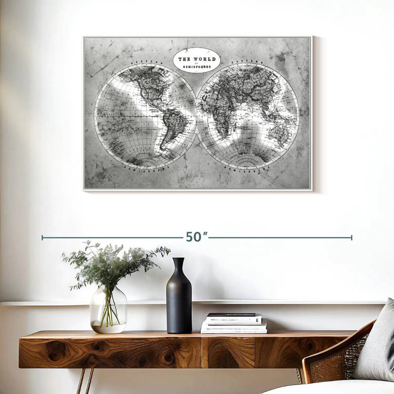Découvrez le monde BW Hatch, Cadre flottant blanc, 37 po x 25 po