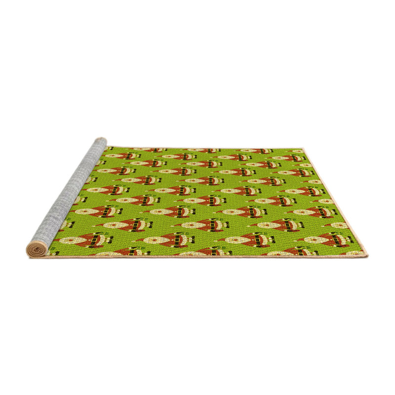 Tapis jaune tissé à la machine 7 pi x 10 pi