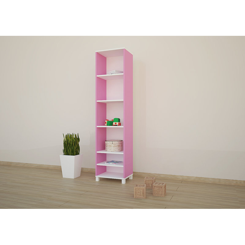 187cm H Cube Unit Kids Bookcase, Pink, 177cm H x 60cm W x 34cm D