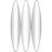 Metal Elongated Oval Black Wall Mirror Set