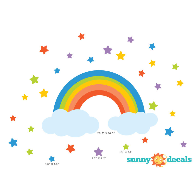 Décalcomanie murale arc-en-ciel