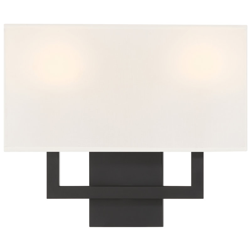 Mid Town 2 Light LED Wall Sconce - Antique Brushed Brass, Matte Black