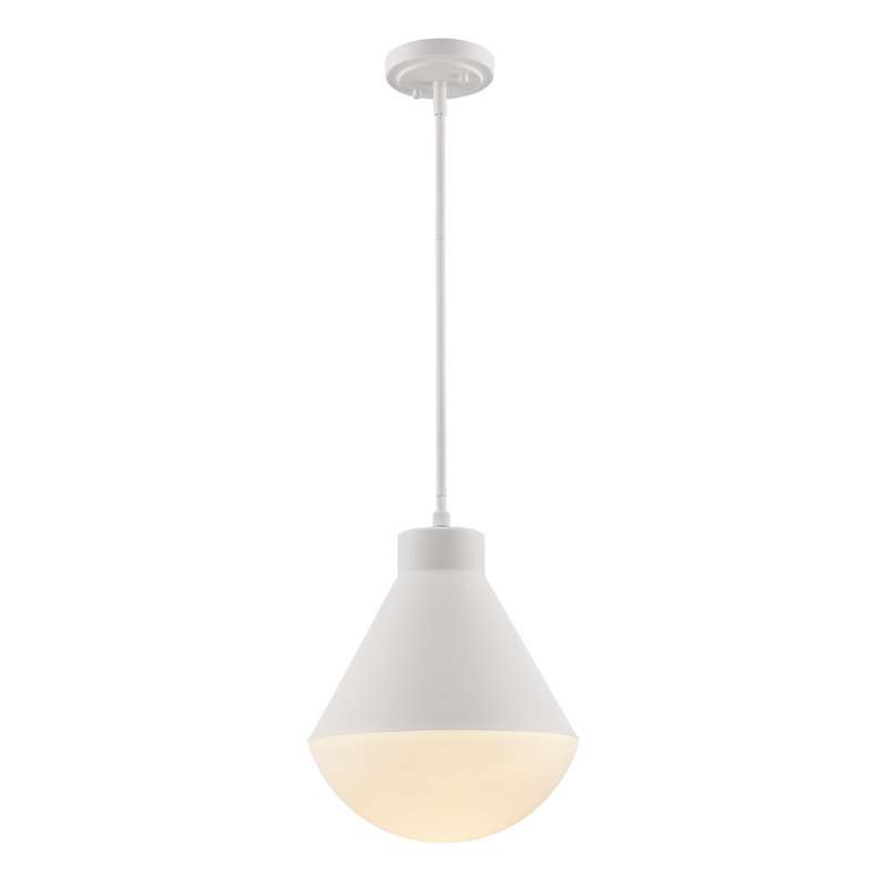 Luminaire suspendu simple à 1 lumière Ebbi, Blanc