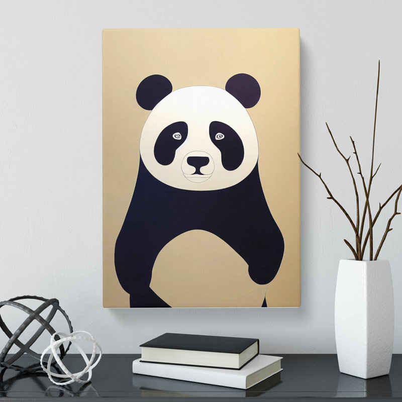 Simple Panda Vol.2 - Wrapped Canvas Print, No frame, 50cm H x 35cm W x 3cm D
