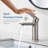 Blossom Single Handle Bathroom Faucet – Brushed Nickel, Solid Brass Construction, Single Hole Mount, Includes Water Supply Lines-24280242
