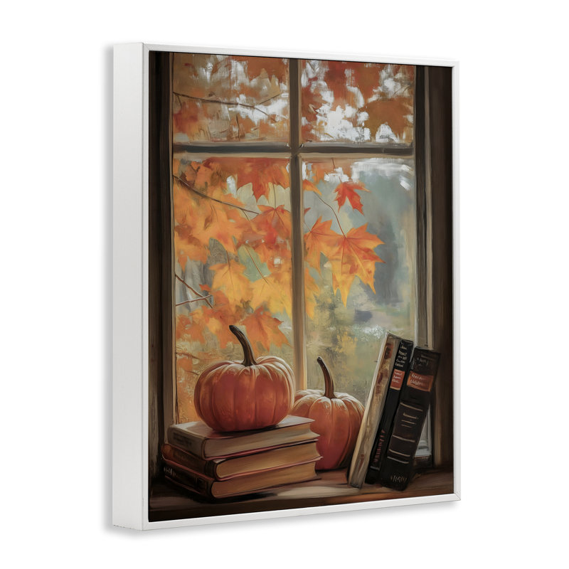 «Cozy Fall Window» encadrée, estampe numérique, conception par Arlington Prints, H 30 po x l 24 po