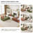 Boneless 6-Seater Contemporary Chenille Upholstered Colorblock Modular Sofa With Plush Back Pillows And Thick Cushions