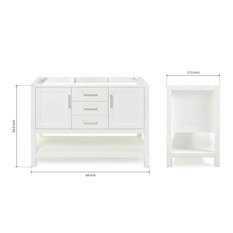 Bayhill 48'' W Single Bathroom Vanity Base, White