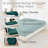 Diamond-patterned ultrasonic waterproof quilted fitted sheet, green, Twin size-119666448-123492189