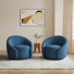 Fauteuil demi-tonneau pivotant rembourré Aunna