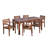 Xavier 6 - Person Acacia Wood Patio Dining Set with Rectangular Table