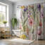 Rideau de douche 1 pièce Bright Petals-389827983
