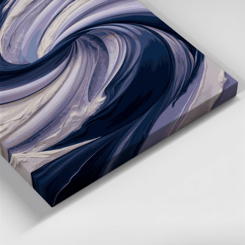 «Abstract Landscape 67», art mural sur toile bleue