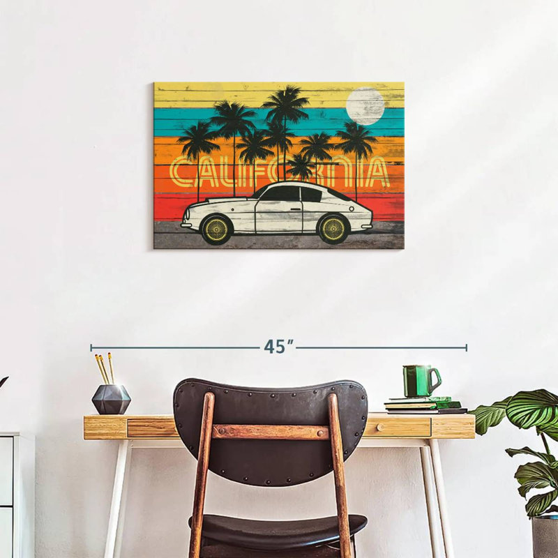 Californie rétro, H 20 po x l 30 po