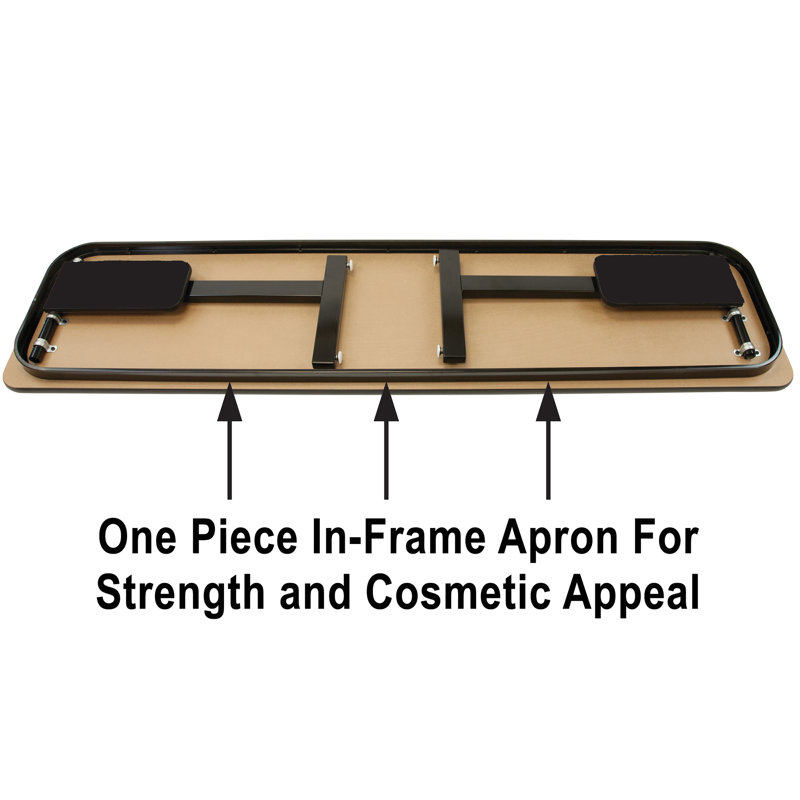 Rectangle Height Adjustable Modular Training Table, Savannah Sand, 30" H x 96" W x 18" D
