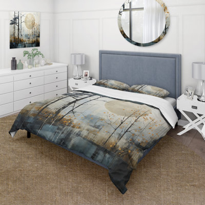Ensemble de housse de couette en microfibre / polyester Japon Art Serene Zen Minimalisme I Bedding