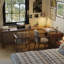Bureaux en bois massif en L noyer-107938148-107938151