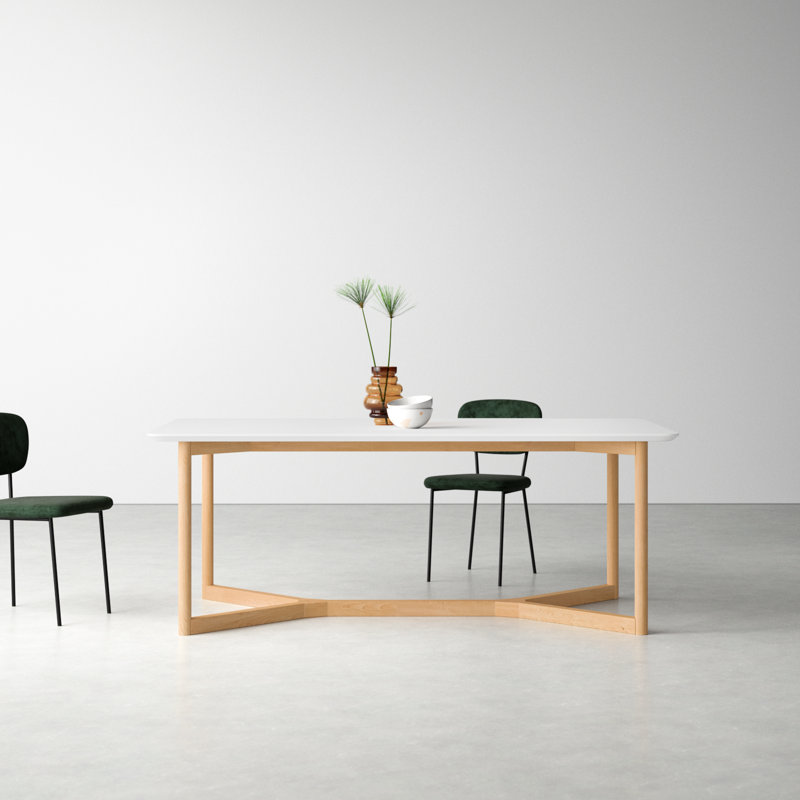 Gia Solid Wood Base Dining Table, 79.14" L x 42.92" W