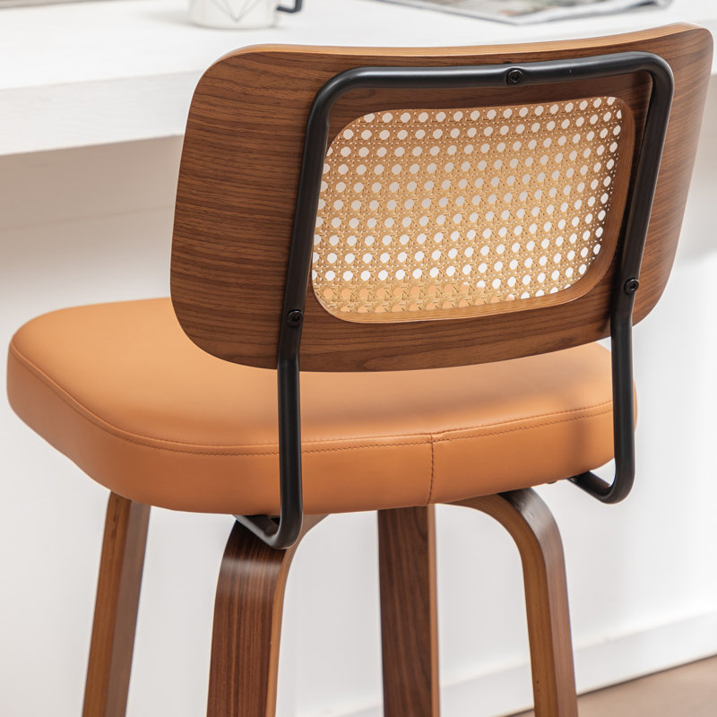Swivel Bar Stool, Orange, Bar Stool (78cm Seat Height)