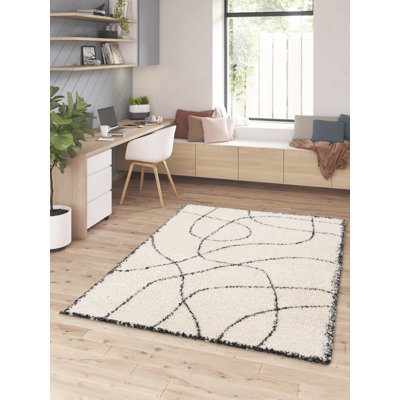 Nong Abstract Shag Area Rug