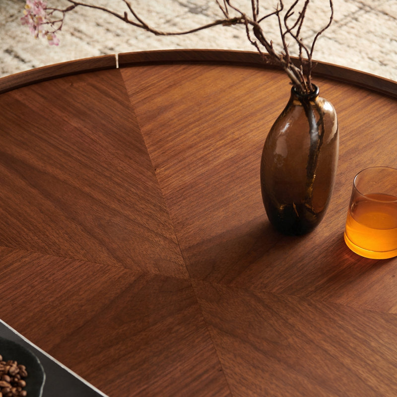 walnut design coffee tables, 35.4-inch, Round